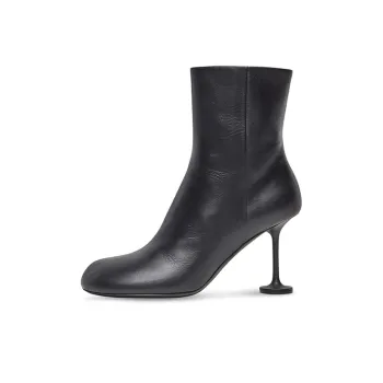 Balenciaga Lady 90mm Ankle Boots 'Black Leather' Women's