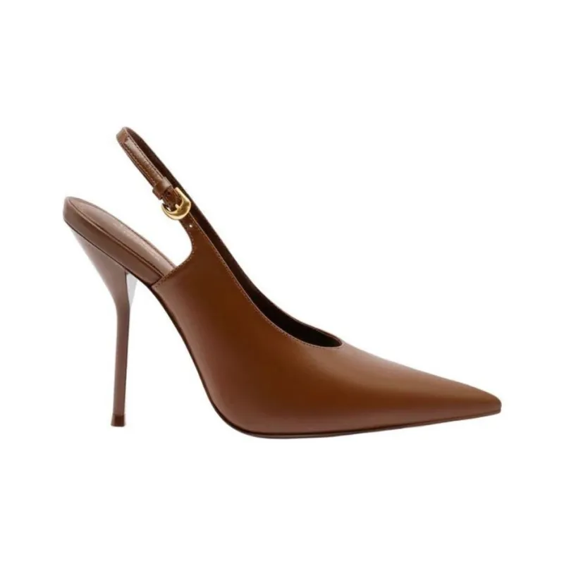 ALTUZARRA x Larroude Slim Heel High Heels 10.5cm Women's Brown-1