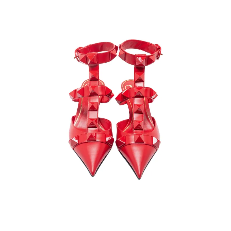 Valentino Garavani Rockstud Pointed-Toe Pumps-4