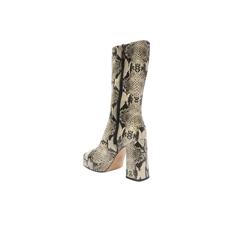 Schutz Raff Ankle Boots 10cm Women's Black White-4