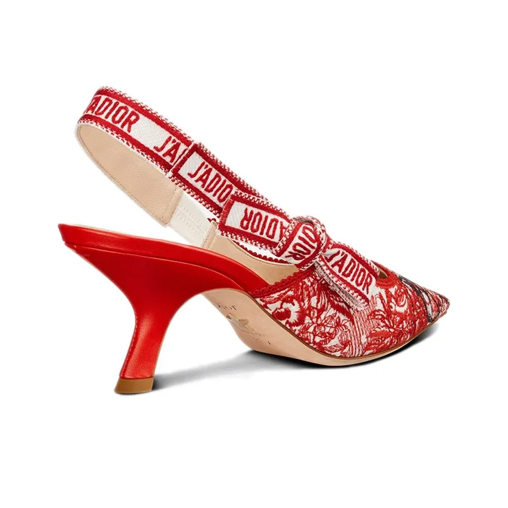 DIOR J'ADIOR High Heels Women's Low Top Red-3