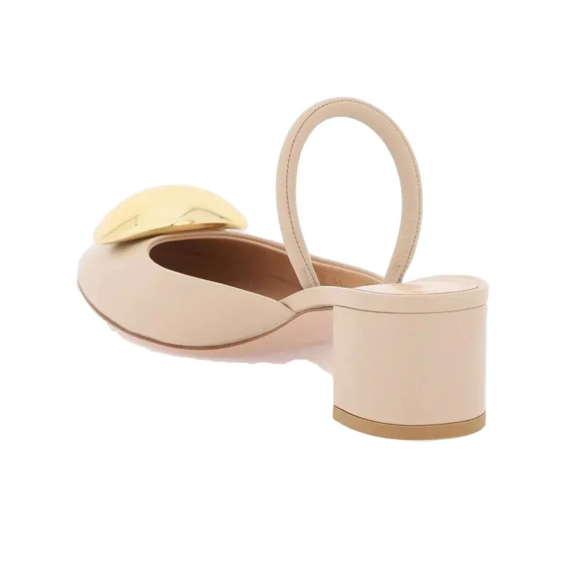 GIANVITO ROSSI Sphera 45mm Leather Mules-4