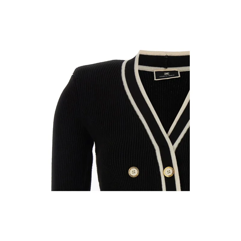 Elisabetta Franchi Long-Sleeved Dresses Women's Black-3