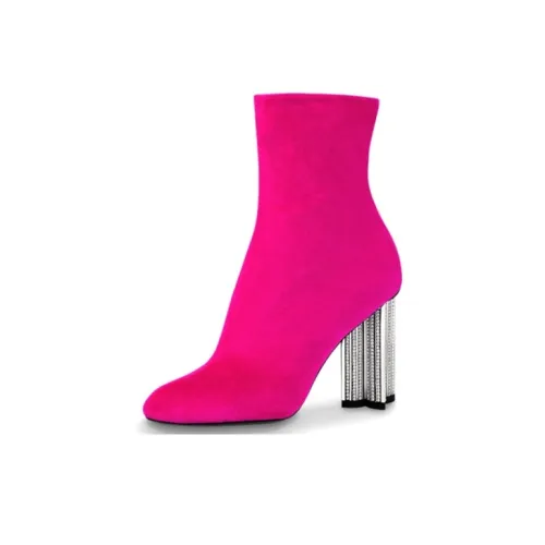 LOUIS VUITTON Silhouette Ankle Boots Women's Fuchsia