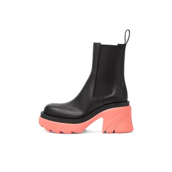 Bottega Veneta Flash Platform Ankle Boot Black Flamingo Women's