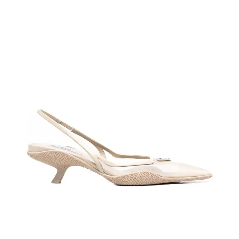PRADA Slim Heel High Heels Women's Light Umber-1