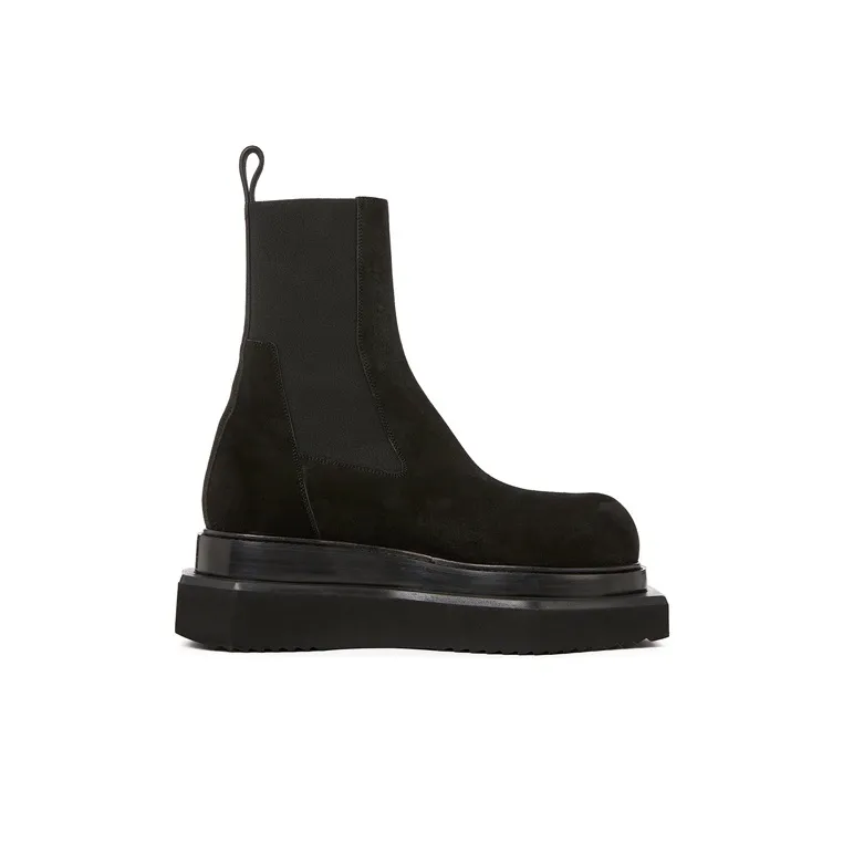 RICK OWENS/RO Strobe Beatle Turbo Cyclops Short Chelsea Boots Women's Black-1