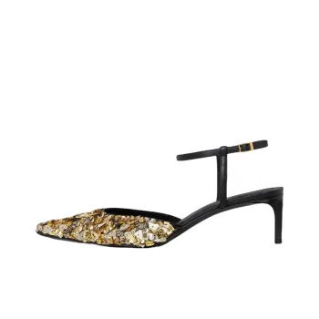 CELINE Kitten Stylish Sandal Women's Gold