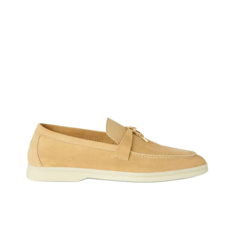 Loro Piana Summer Charms Walk Loafers Women's Tawny-1