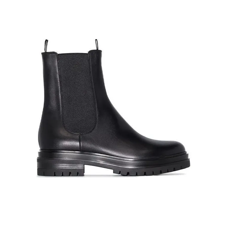GIANVITO ROSSI Chester Leather Ankle Boots-1