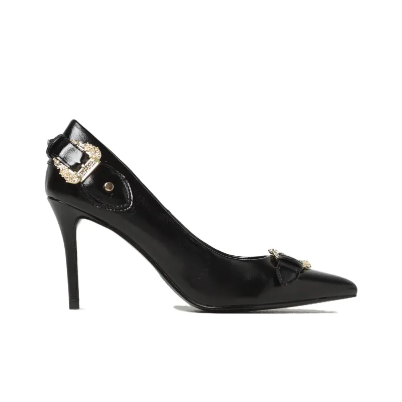 VERSACE JEANS Couture Baroque-buckle 90mm Stiletto Pumps-1
