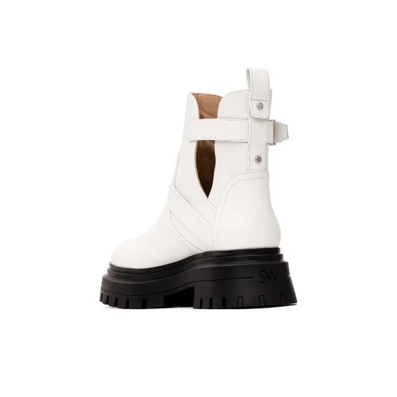 Stuart Weitzman Buckle Fastened Round Toe Ankle Boots-4
