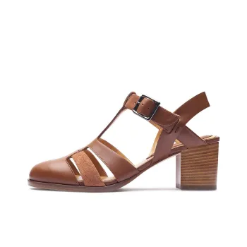 Paraboot Ponza Chunky Heel High Heels 6cm Women's Brown