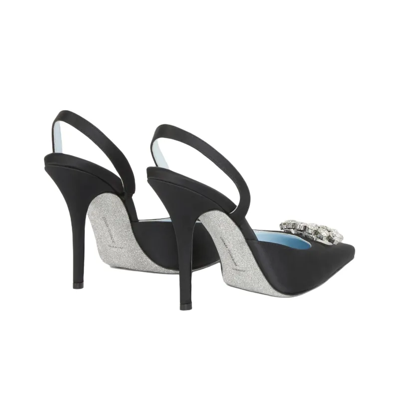 CHIARA FERRAGNI INFINITY LOVE Slim Heel High Heels 10cm Women's Black-3