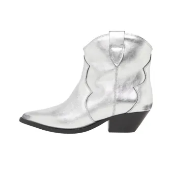ISABEL MARANT Dewina Ankle Boots 4cm Women's Silver