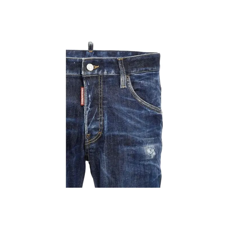 Dsquared2 Mid Rise Distressed Slim Cut Jeans-4
