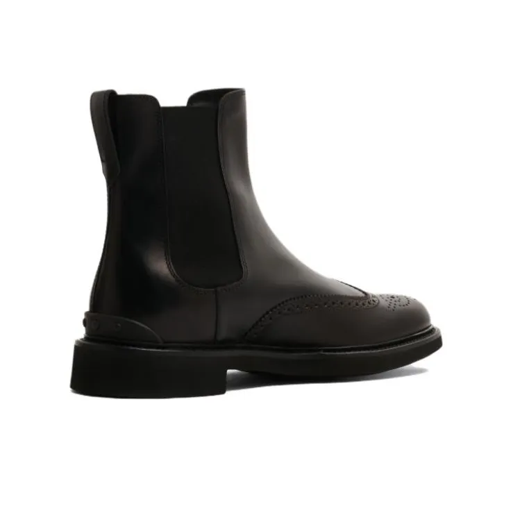 TOD'S Logo Embossed Ankle Boots-3