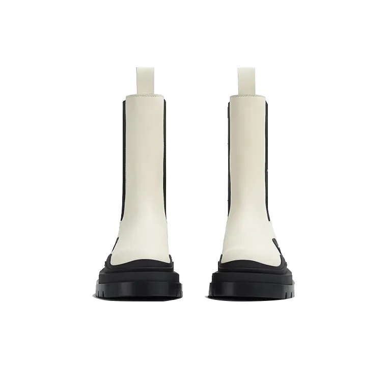 Bottega Veneta Tire Chelsea Crew Chelsea Boots 5.5cm Women's White-2