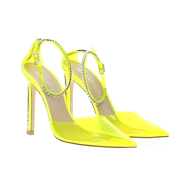 stuart weitzman Crystal-embellished Stiletto Pumps-1
