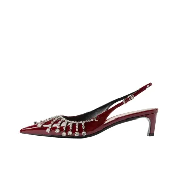 GUCCI Slim Heel High Heels 4.3cm Women's Red