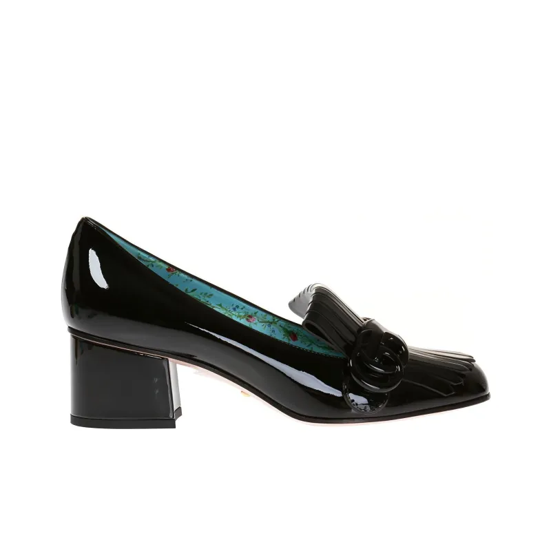 GUCCI Chunky Heel High Heels 5cm Women's Black-1