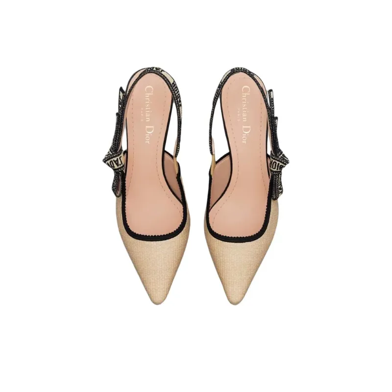 DIOR J'Adior Irregular Heel High Heels 6.5cm Women's Beige-4