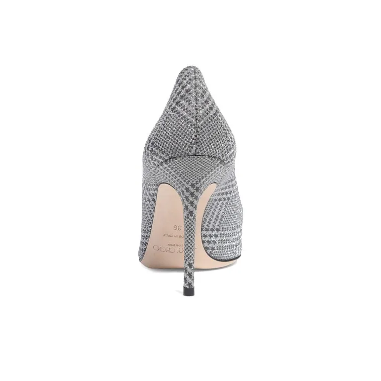 Jimmy Choo Love High Heels Women's Low-Top Gray Black-5