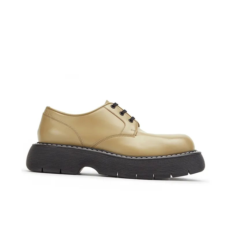 Bottega Veneta The Bounce Swell Lace Up Shoe Beige Black-1