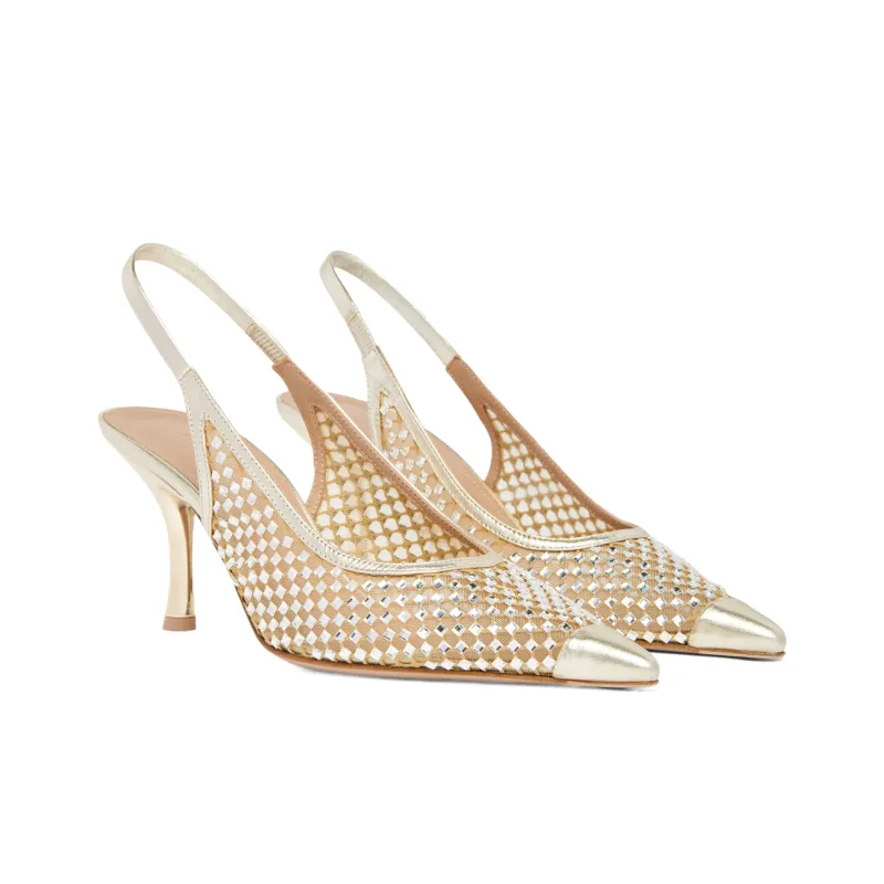 Malone Souliers Vesper 70mm Crystal-embellished Slingback Pumps-2