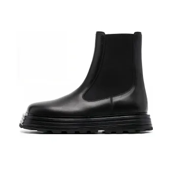 JIL SANDER High top Leather Chelsea Boots