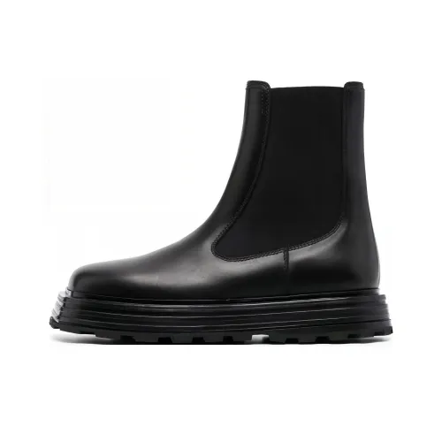 JIL SANDER High top Leather Chelsea Boots