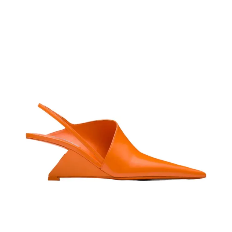 PRADA Wedge Heel High Heels Women's Orange-1