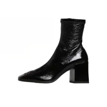 COURREGES Appliqué-logo Sock-style Ankle Boots Women's