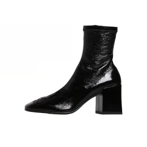 COURREGES Appliqué-logo Sock-style Ankle Boots Women's