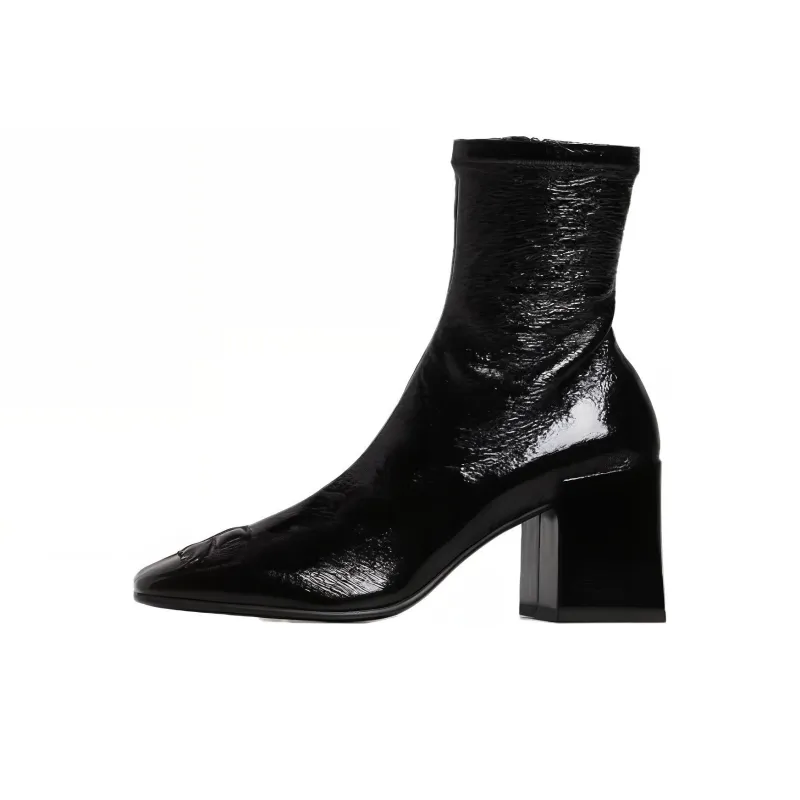 COURREGES Appliqué-logo Sock-style Ankle Boots Women's-0