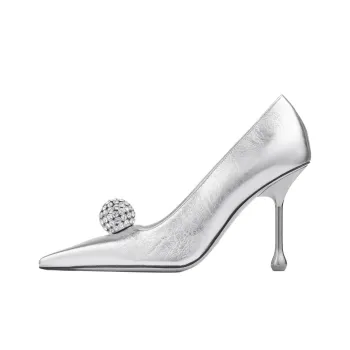Jimmy Choo Orb Pump 95 Irregular Heel High Heels 9.5cm Women's Silver