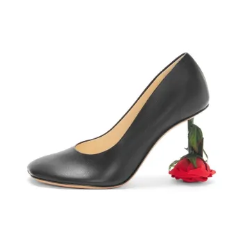 LOEWE Toy Rose Irregular Heel High Heels 9cm Women's Black