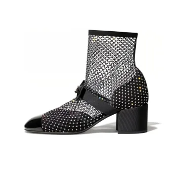 CHANEL Ankle Boots 5.5cm Women's Black