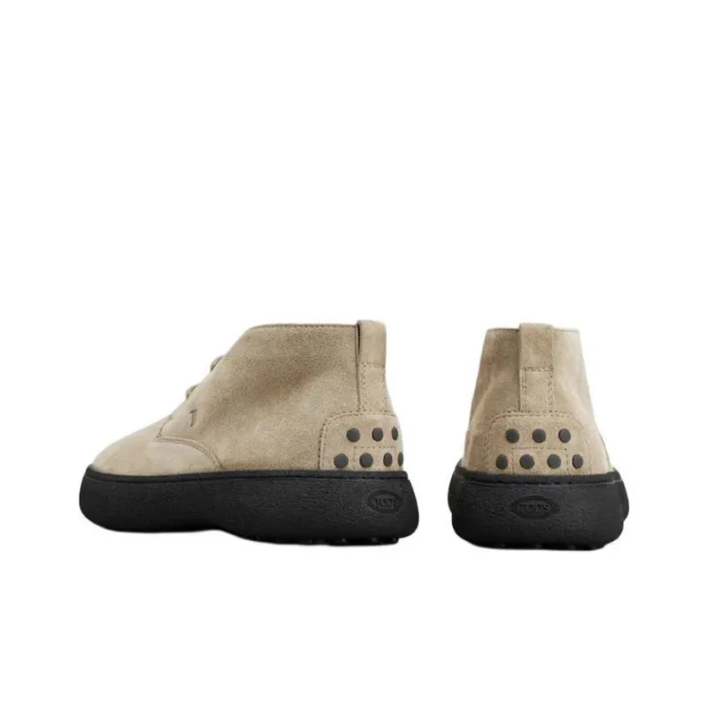 TOD'S WG Ankle Boots Men's Beige-3