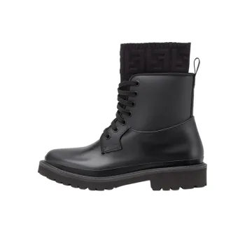 FENDI Women's Rockoko PVC Biker Boot 'Black'