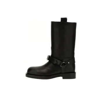 Burberry Buckled Leather Boots