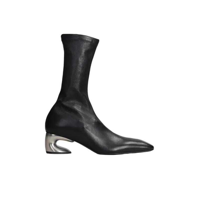 JIL SANDER Ankle Boots 5cm Women's Black-1