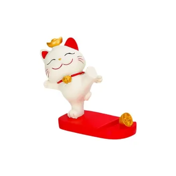 CHRROTA Phone Stands Floor Cartoon Lucky Cat Students' Lazy Drama Flat Little Cat Stand Desktop Office Ornament