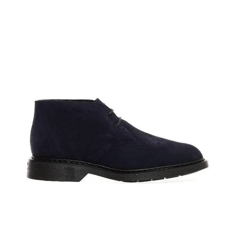 HOGAN Round Toe Lace Up Desert Boots-1