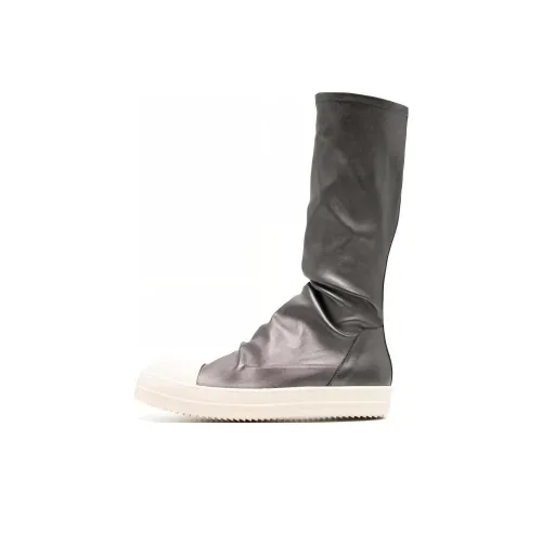 RICK OWENS/RO Knee high Boots 3cm Men's Silver Gray