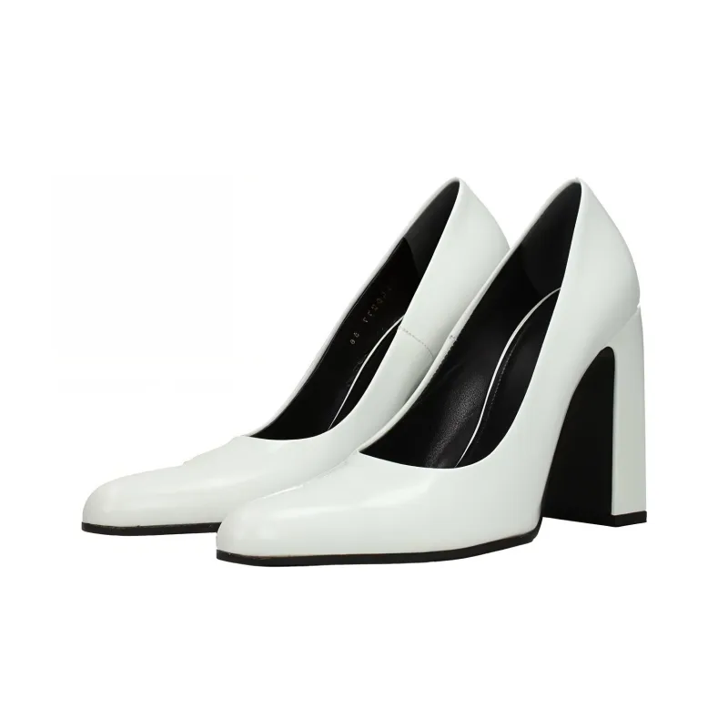 Balenciaga Chunky Heel High Heels Women's White-1
