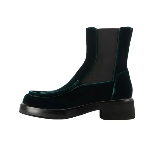 EMPORIO ARMANI Short Chelsea Boots Women's Green