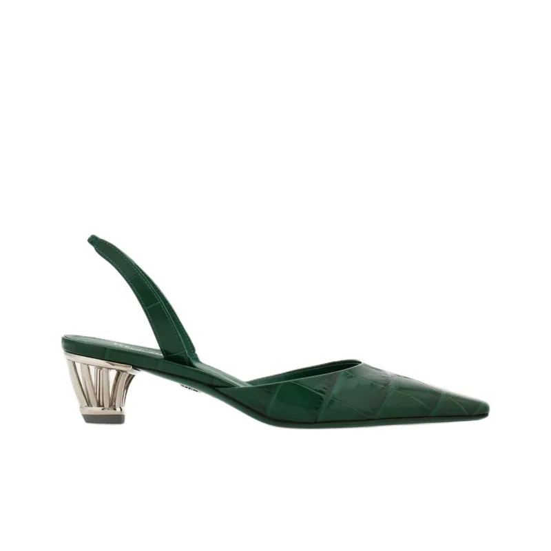 FERRAGAMO 40mm Cage-heel Slingback Pumps-1