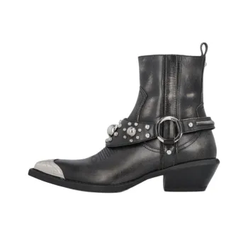 PINKO Tex Distressed Cowboy Ankle Boots Women's