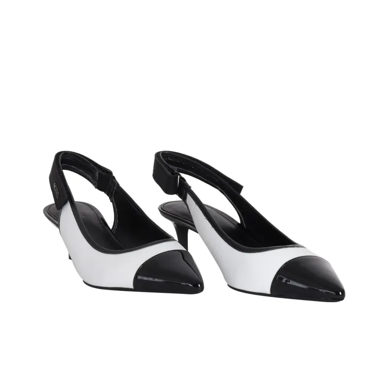 MICHAEL KORS Kourtney Fle Slim Heel High Heels 5.5cm Women's White Black-2